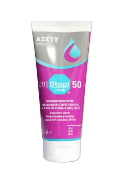 Azett UV Stop Sonnenschutzcreme Schutz UV Strahlen LSF 50 -12 x 100 ml